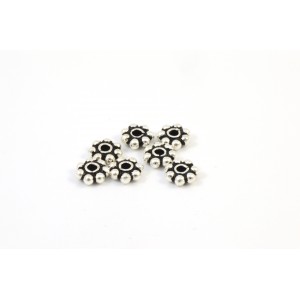 ANTIQUE STERLING SILVER .925 BALI BEAD DAISY 5X1MM 